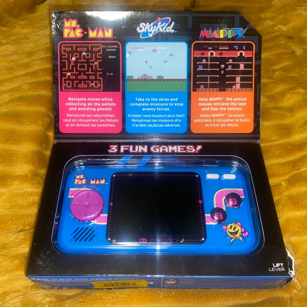 My Arcade Pocket Player Handheld Game Console with 3 Built In Games. New in box!